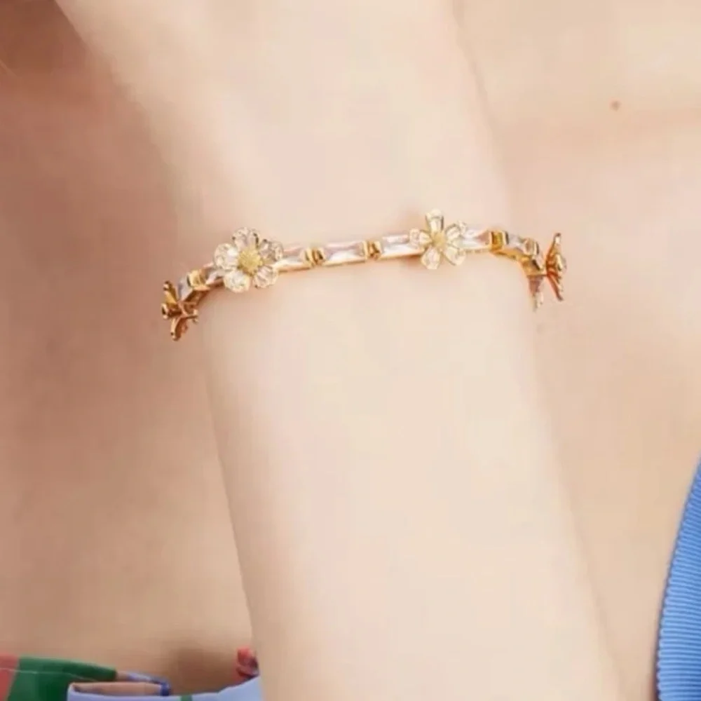 $198 Kate Spade Fleurette Tennis Bracelet - Picture 2 of 7